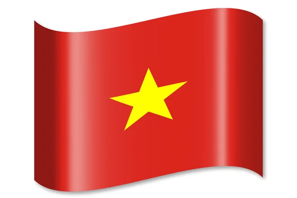 Bendera Vietnam Diisolasi Pada Latar Belakang Putih — Stok Foto
