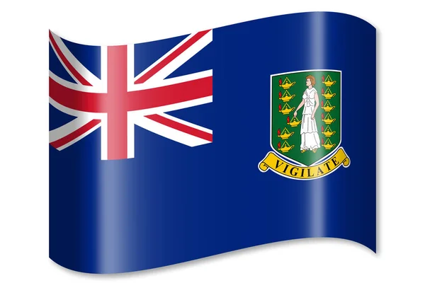 Flag British Virgin Islands Isolated White Background — Stock Photo, Image