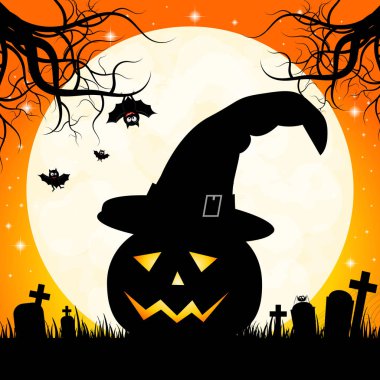 Cadılar Bayramı illüstrasyon - Jack-o'-lantern