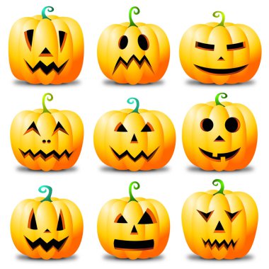 Cadılar Bayramı illüstrasyon - Jack-o-fener (kabak).