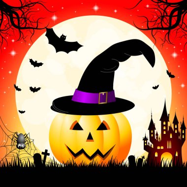 Cadılar Bayramı illüstrasyon - Jack-o'-lantern