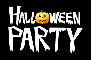 Cadılar Bayramı partisi - tipografik kavramı.