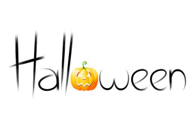 Cadılar Bayramı kartı, beyaz arka plan