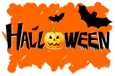 Halloween illusztráció denevérek.