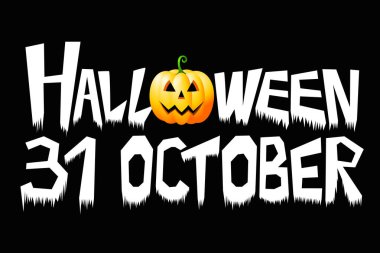 Cadılar Bayramı - 31 Ekim - tipografik kavramı.