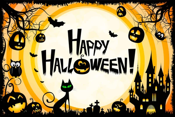 Halloween Kártya Happy Halloween — Stock Fotó