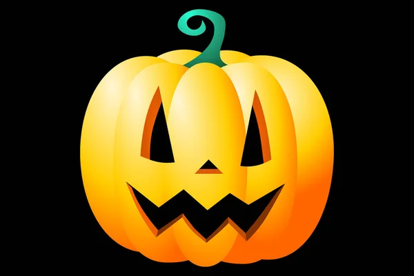 Illustrazione Halloween Jack Lanterna Sfondo Nero — Foto Stock