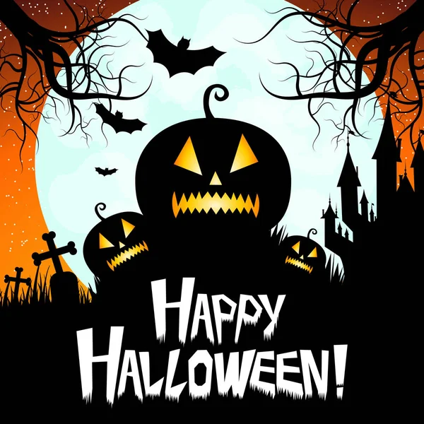 Tarjeta Halloween Feliz Halloween —  Fotos de Stock