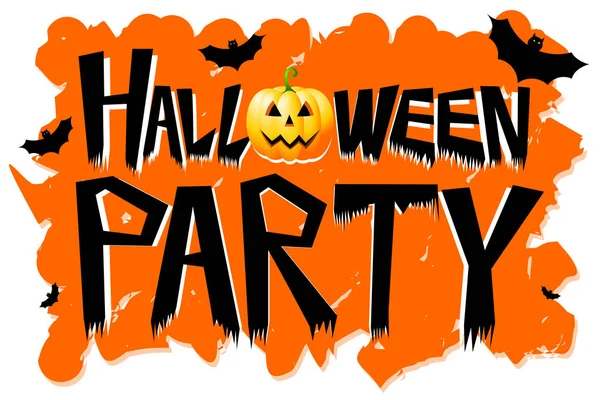 Halloween Party Illustration Orange Hintergrund — Stockfoto