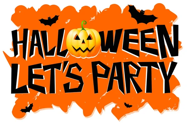 Halloween Party Illustrazione Sfondo Arancione — Foto Stock