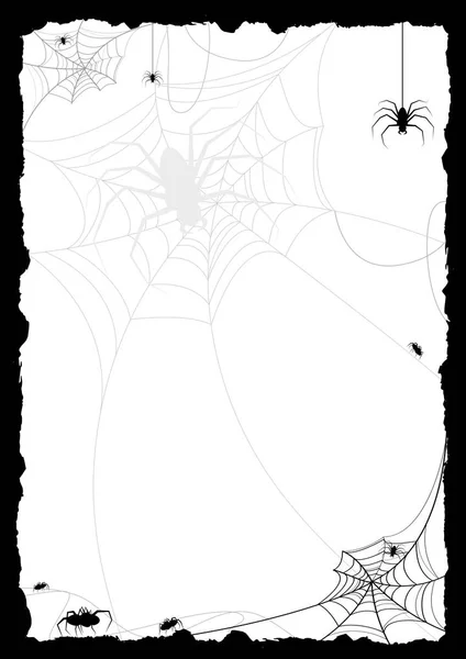 Halloween Frame Spiders — Stock Photo, Image