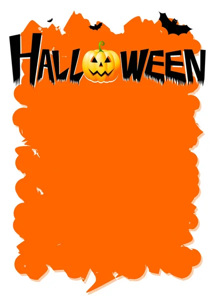 Modèle Affiche Halloween Fond Orange — Photo