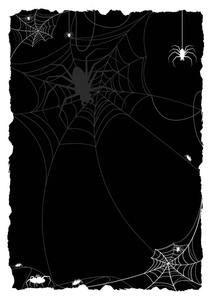 Halloween Poster Template Spiders — Stock Photo, Image