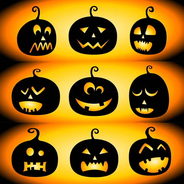 Halloween Illusztráció Jack Lámpások — Stock Fotó