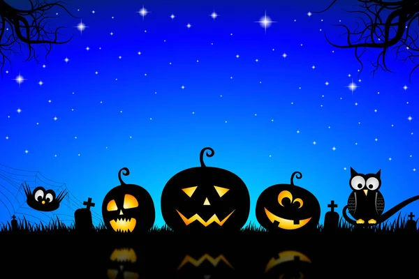 Modello Poster Halloween Illustrazione — Foto Stock