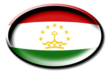 Tacikistan - beyaz arka plan üzerinde yuvarlak bayrağı.