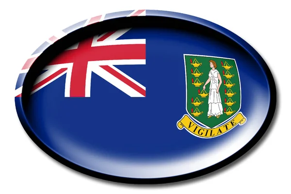 Flaggan British Virgin Islands Runda Vit Bakgrund — Stockfoto