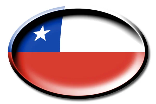 Flag Chile White Background — Stock Photo, Image