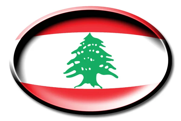 레바논 바탕에 둥근의 — 스톡 사진