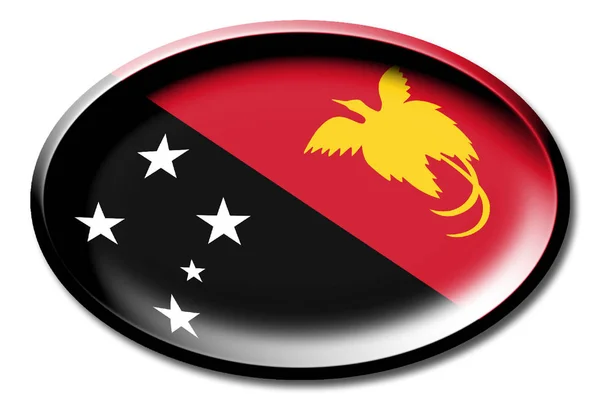 Flag Papua New Guinea White Background — Stock Photo, Image