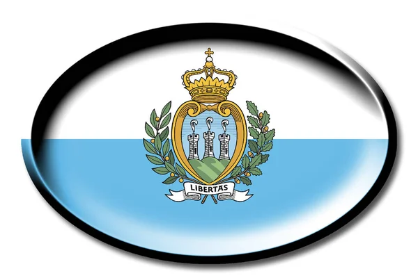 Флаг Сан Марино Круглый Белом Фоне — стоковое фото