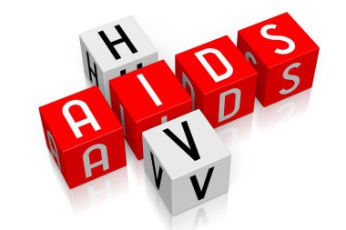 3D küpleri kavramı - HIV AIDS