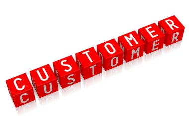 Müşteri - 3d küp kelime