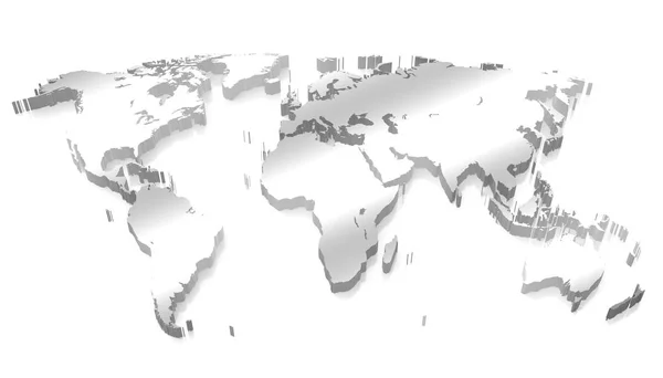 Mapa Del Mundo Fondo Blanco — Foto de Stock