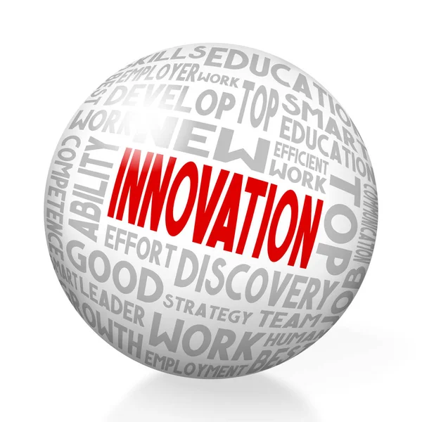 Innovation Concept Sphere White Background — Stock Photo, Image