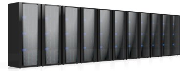 3D sunucuları illüstrasyon - büyük konular için depolama, veri merkezi, hosting, Internet vb gibi..
