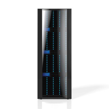 3D sunucu illüstrasyon - gibi konular için büyük veri depolama, hosting, Internet vb.