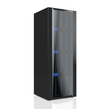 3D sunucu illüstrasyon - gibi konular için büyük veri depolama, hosting, Internet vb.