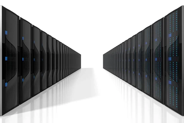 3D servers illustration - great for topics like storage, hosting, data center, Internet etc.