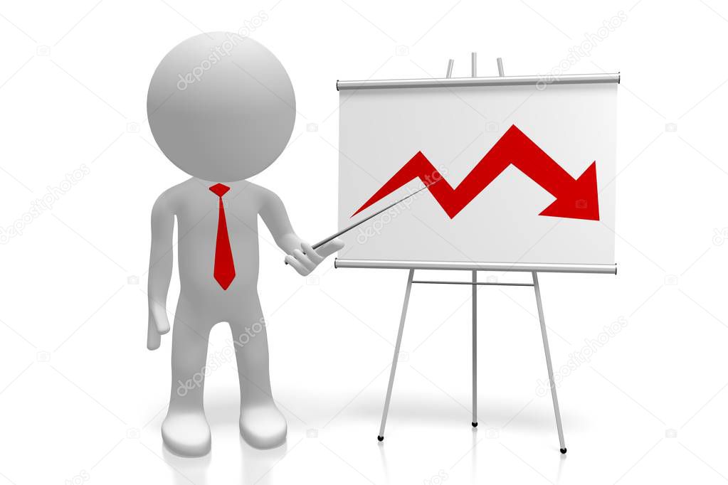 3D cartoon character - slump chart