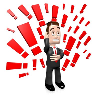 3D ünlem işareti kavramı