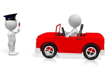 Araç kontrol - araba, polis