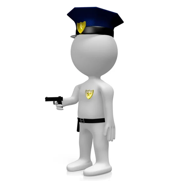 Policeman Gun — Stock Photo, Image