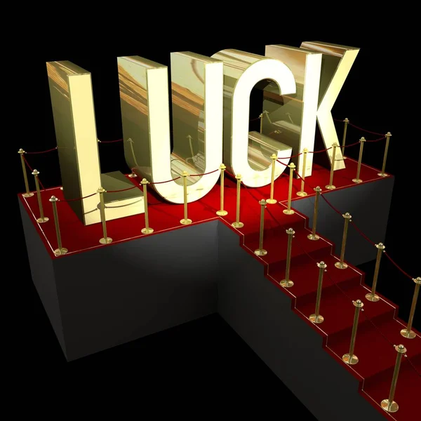 Red Carpet Illustration Luck Concept — Stock Photo, Image