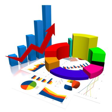 3D iş grafik illüstrasyon, beyaz arka planı