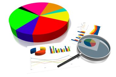3D iş grafik illüstrasyon, beyaz arka planı