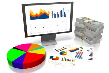 3D iş grafik illüstrasyon, beyaz arka planı