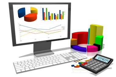 3D iş grafik illüstrasyon, beyaz arka planı