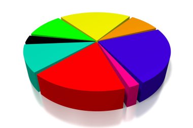3D iş grafik illüstrasyon, beyaz arka planı