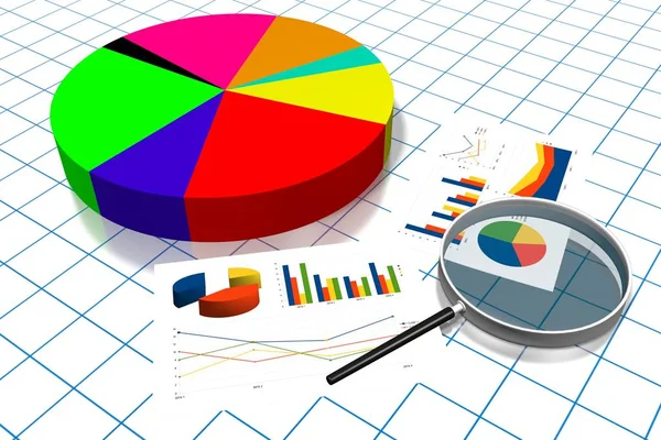 Üzleti Diagram Ábra Rács Háttérben — Stock Fotó