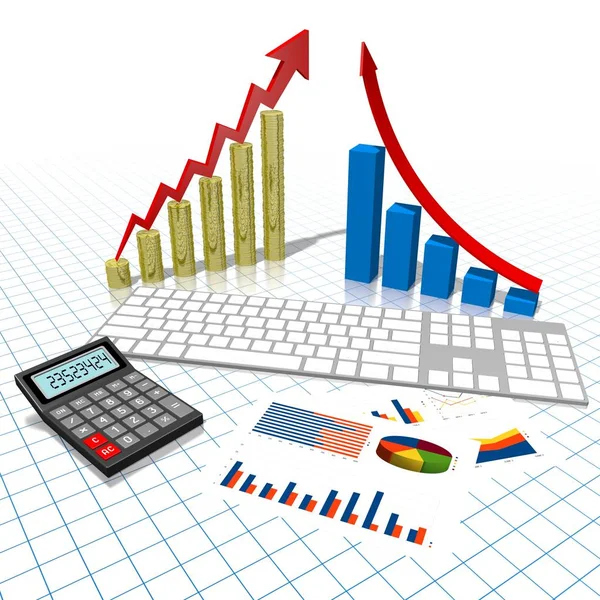 Üzleti Diagram Ábra Rács Háttérben — Stock Fotó