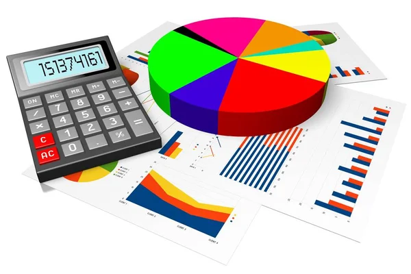 Üzleti Diagram Illusztráció Fehér Háttér — Stock Fotó