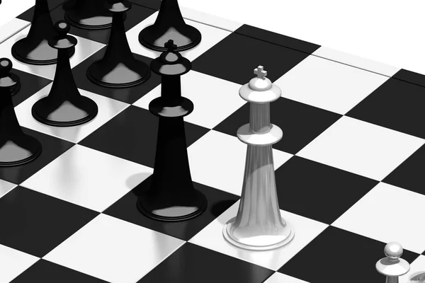 Σκάκι Εικονογράφηση Βασιλιάδες — Φωτογραφία Αρχείου