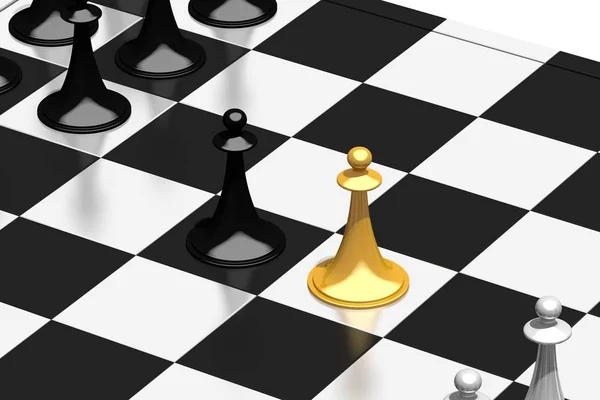 Chess Illustration Bönder — Stockfoto