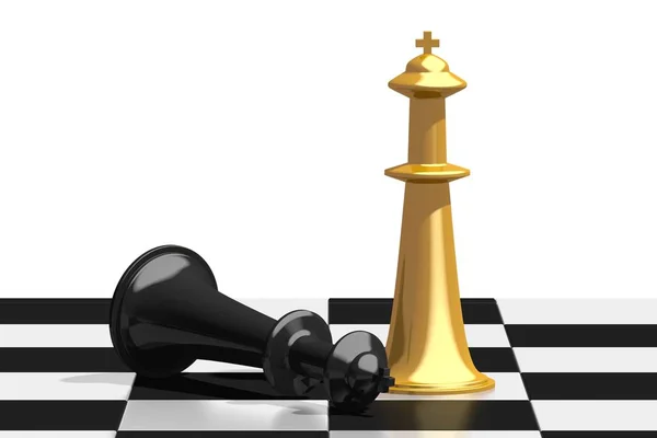Šachy Ilustrace Vítěz Koncepce — Stock fotografie