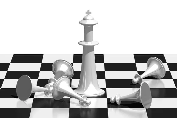 Шахматная Иллюстрация Концепция Победителя — стоковое фото